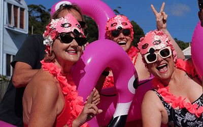 Pink flamingo fundraisers