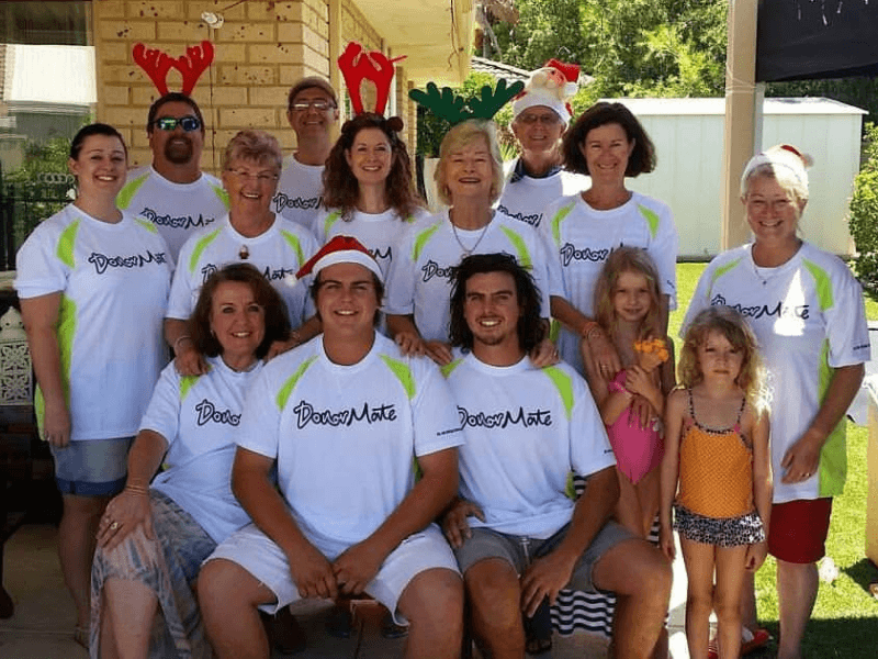 Family celebrating Christmas and choosing to donate instead of giving gifts